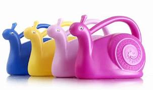 KIDS PINK SNAIL WATERING CAN
