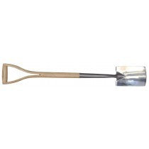 STAINLESS STEEL BORDER SPADE WOODEN HANDLE