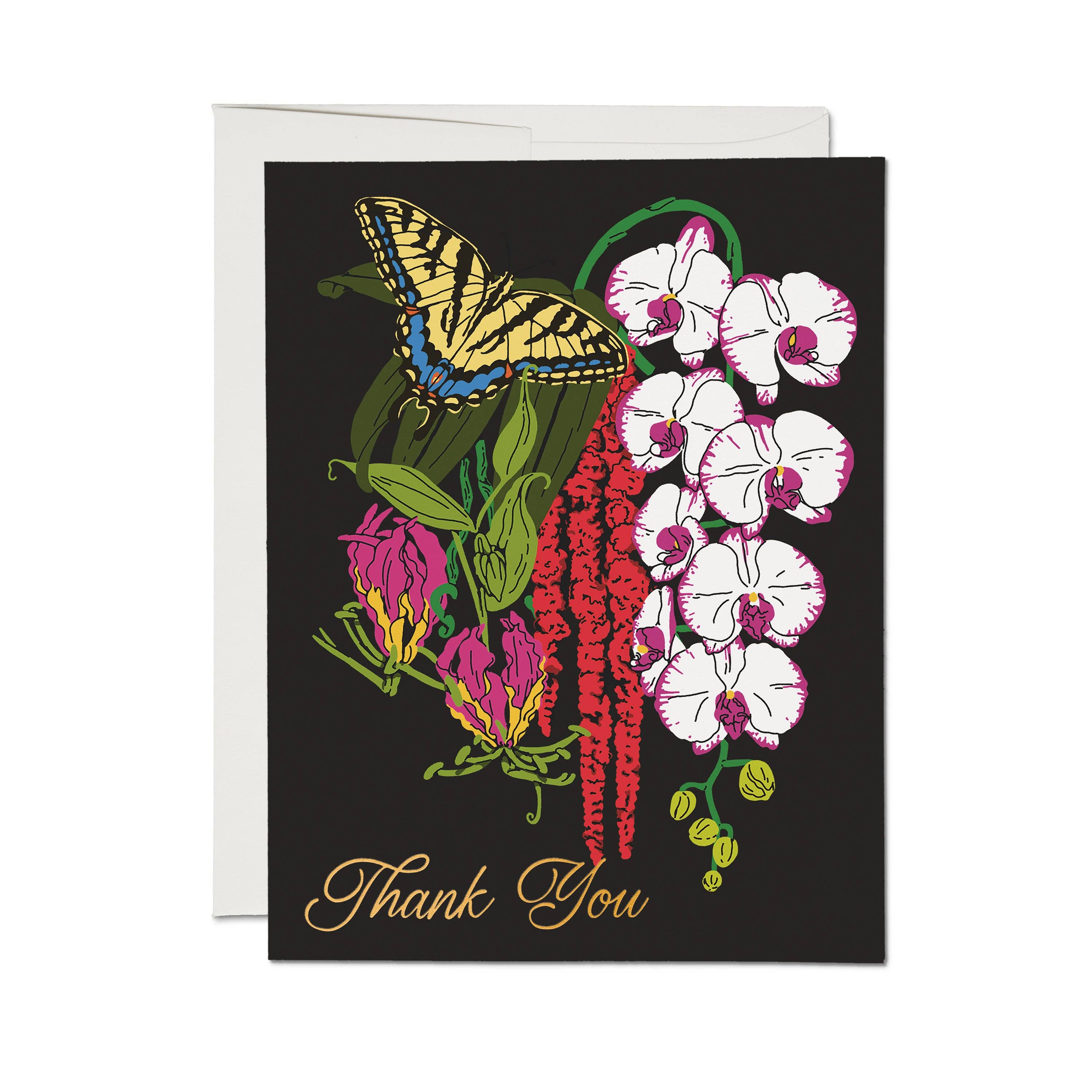 Swallowtail Thank You greeting card: Single