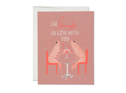 Shrimply love greeting card