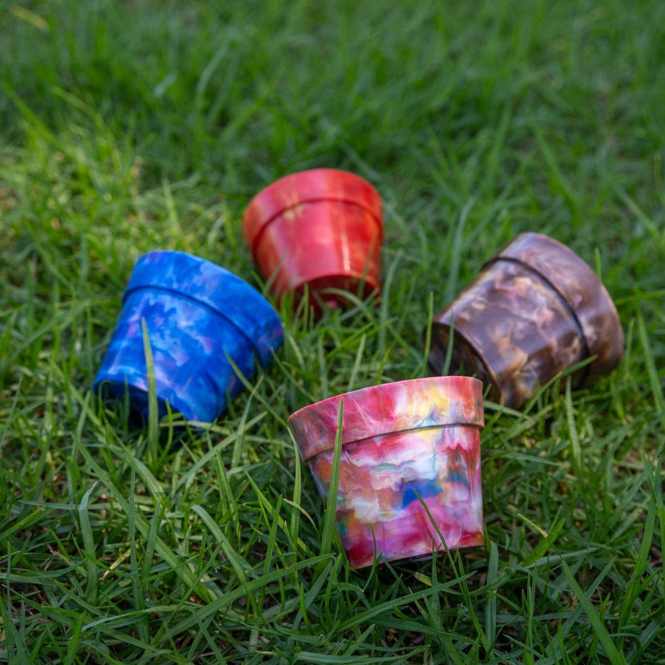 Recycled Plastic Pot Plant — Eco Gift, Australian Made: Chocolate / With Drainage Hole / Single