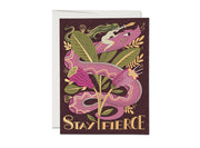 Fierce Snake friendship greeting card: Singles