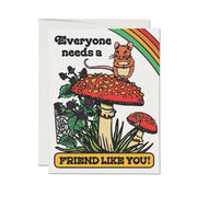 Mouse Friend greeting card: Single