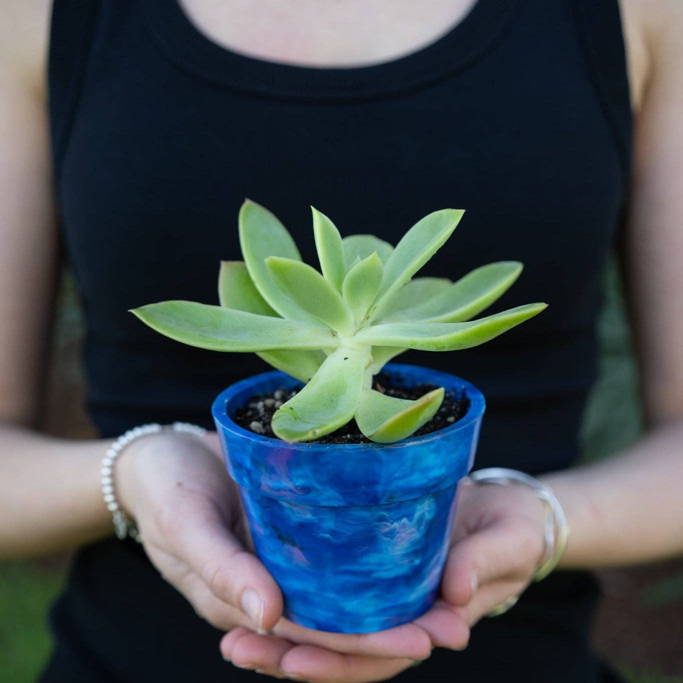 Recycled Plastic Pot Plant — Eco Gift, Australian Made: Fruit Salad (Limited Edition) / With Drainage Hole / Single