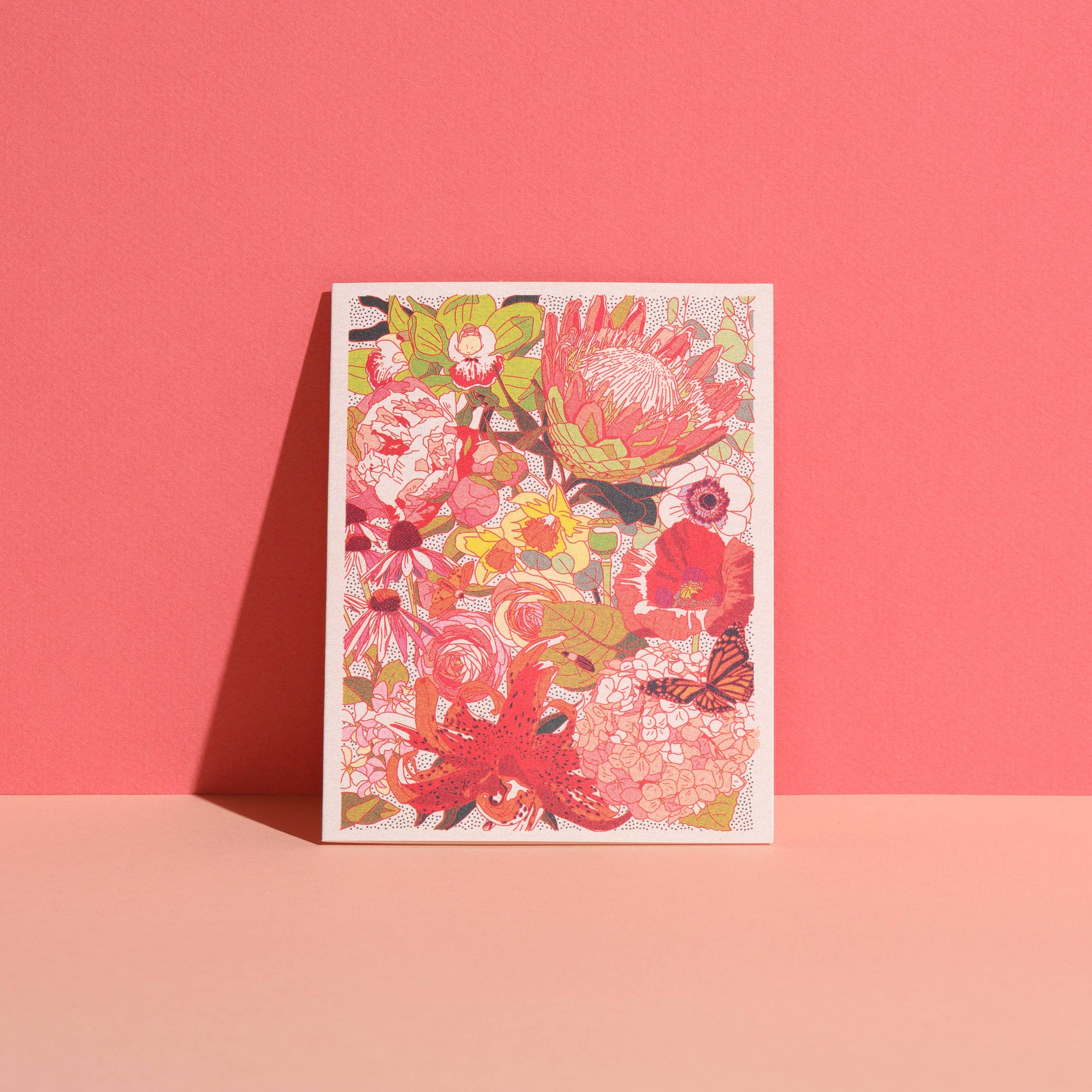 Wild Florals greeting card: Single