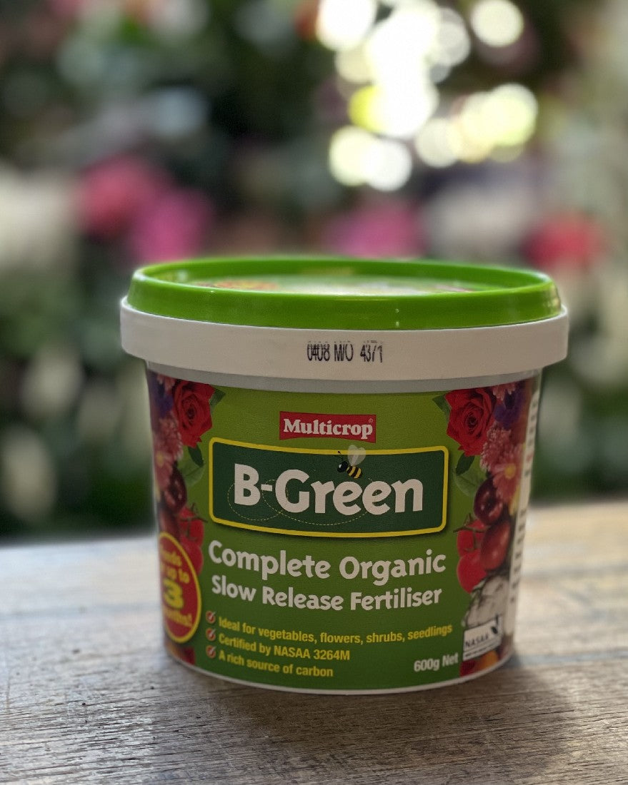 B-Green 100% Organic Slow Release Fertiliser 600g front packaging