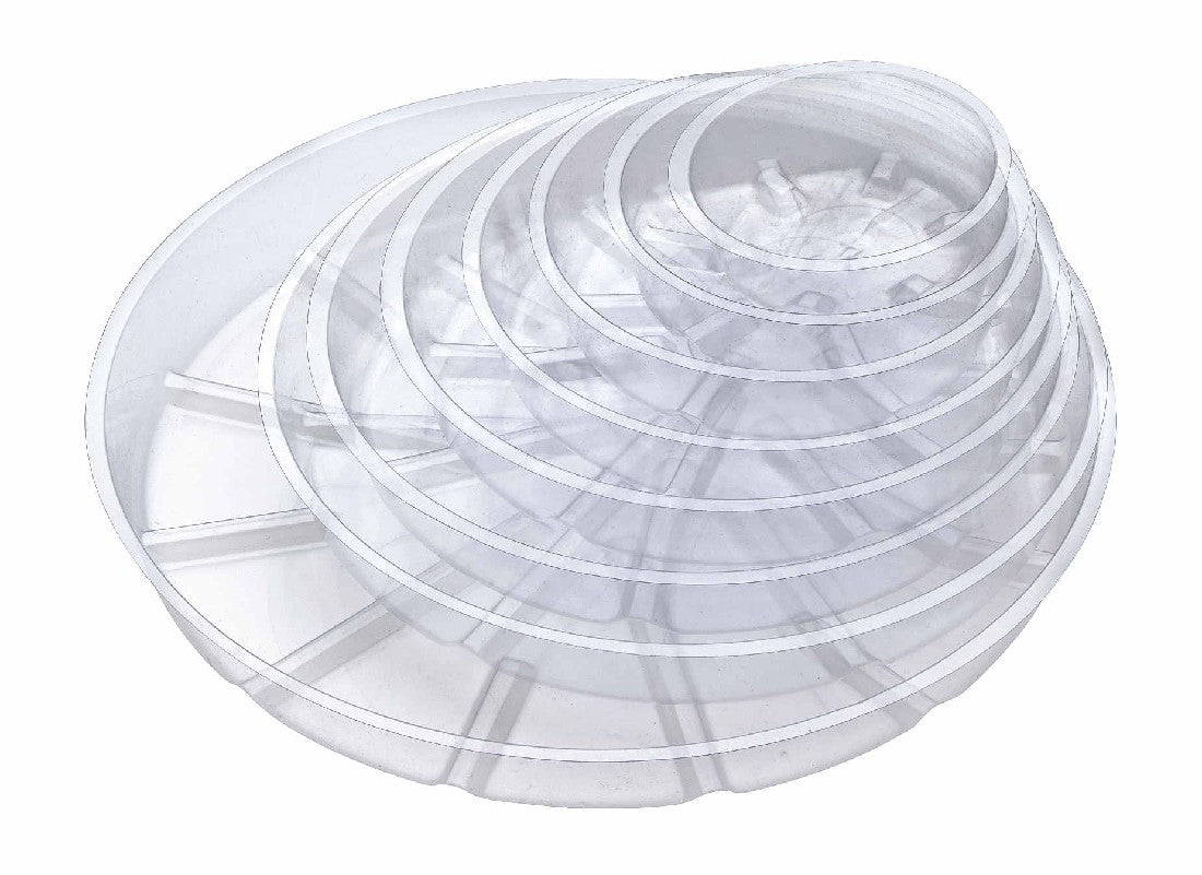 Vinyl Saucer -- Clear on white background