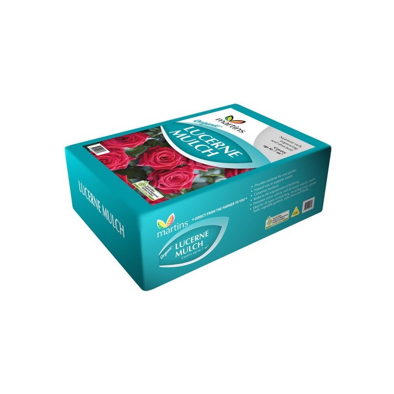 Martins Lucerne Mulch 7m² front packaging