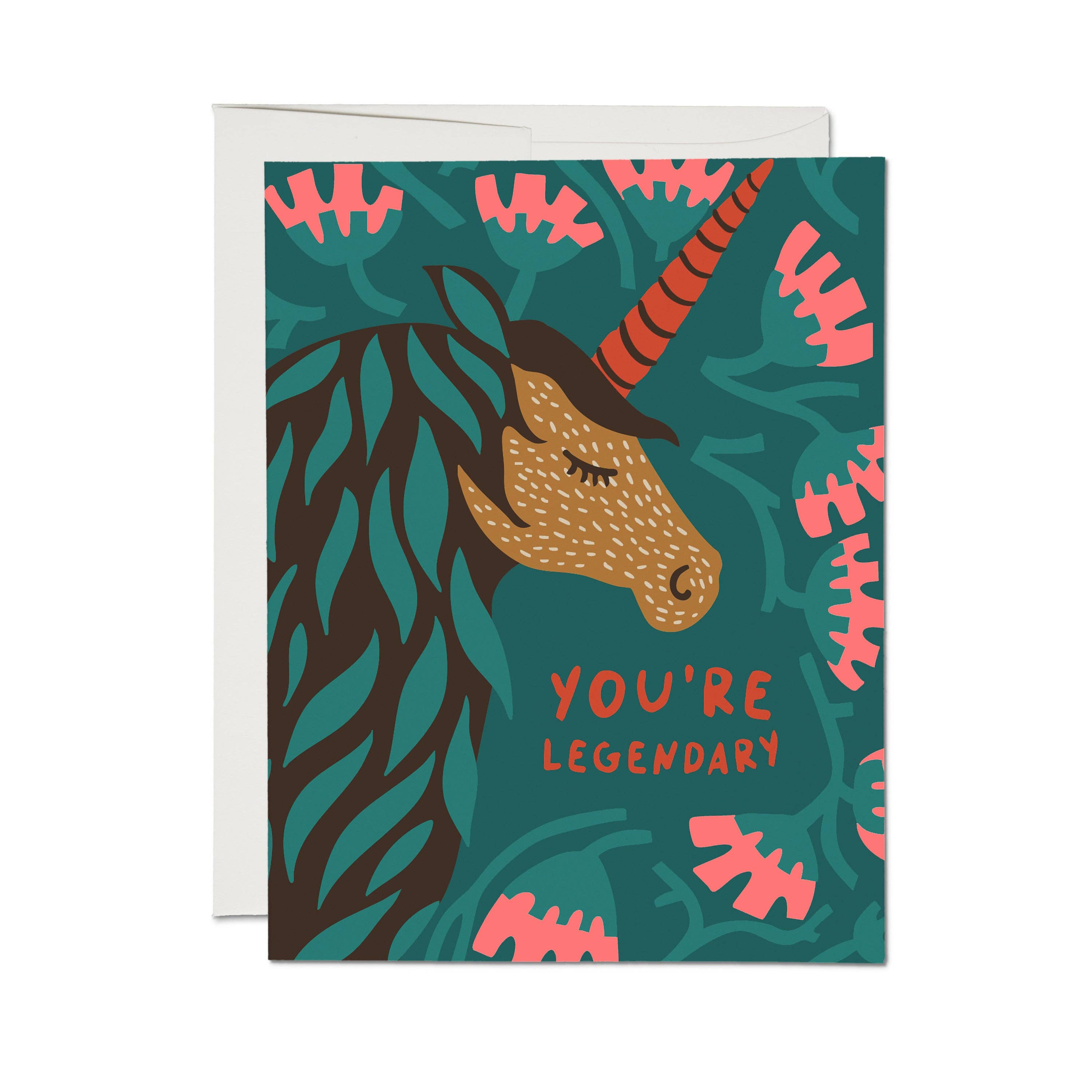 Legendary Unicorn greeting card: Single