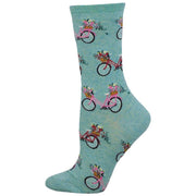 Bobangles - Socksmith Ladies Socks - Floral Cruiser Blue