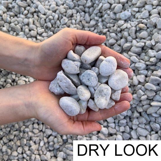 Cowra White Pebbles 20mm 20kg bag front