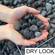 Pebble Black Polished Small 20kg(20-30mm) front packaging