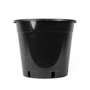 Black Plastic Pot 100mm front view