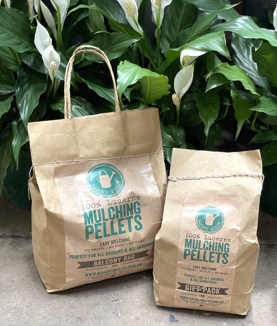 Majors Mulch Lucerne Pellets bag front