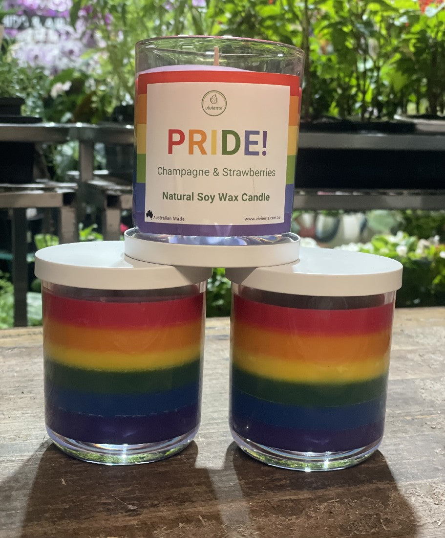 Pride Scented Candles available at Newtown Garden Market