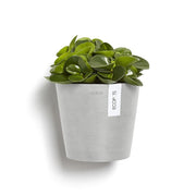 Ecopots Amsterdam Wall Pot 17cm -- Blue Grey recycled plastic pot front view