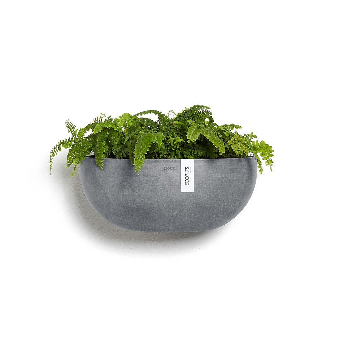 Ecopots Sofia Wall Planter 43cm recycled plastic pot front view
