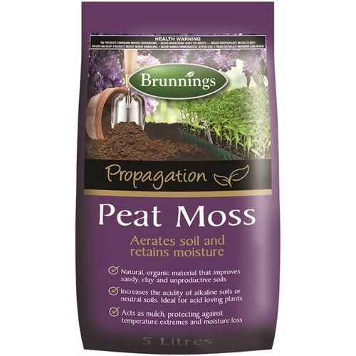 BRUNNINGS PEAT MOSS 5LTR