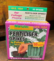 Manutec Plant Food Spike Non Flower 50 Pack front packaging