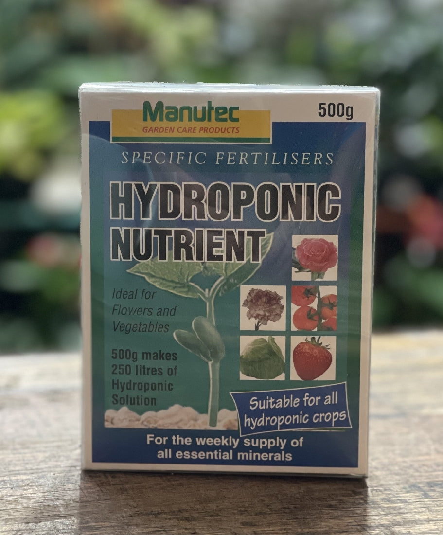 Manutec Hydroponic Nutrient 500g front packaging