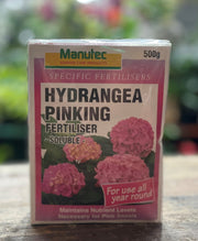 Manutec Hydrangea Food Pink 500g front packaging