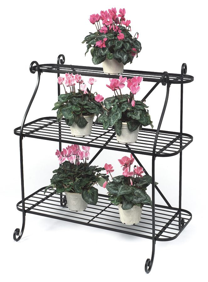 WROUGHT IRON 3 TIER PLANT STAND