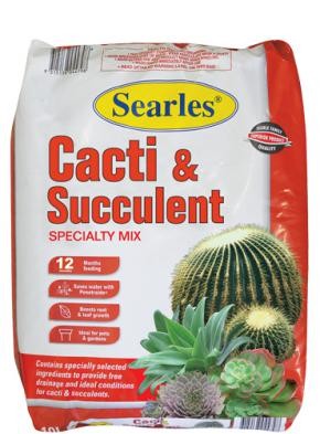 Searles Cacti & Succulent Mix back label