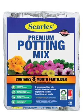 Searles Premium Potting Mix 10L front packaging