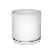 Cylinder Pot with Saucer 18cm front view