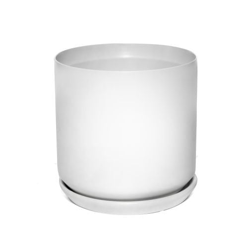 Cylinder Pot with Saucer 15cm detail view