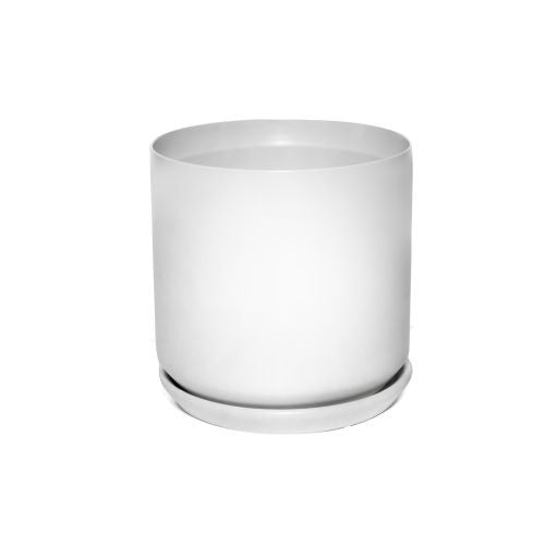 Cylinder Pot with Saucer 12cm detail view