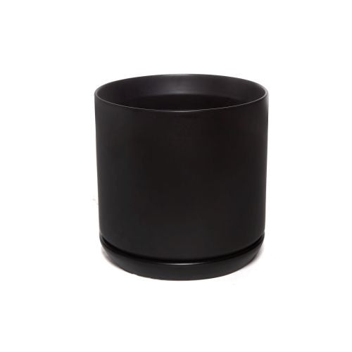 Cylinder Pot with Saucer 15cm detail view