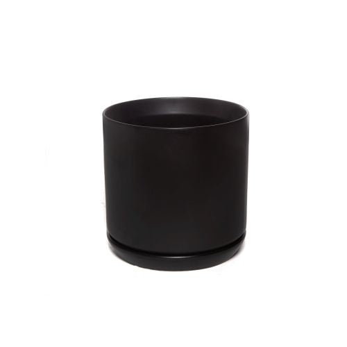 Cylinder Pot with Saucer 12cm detail view