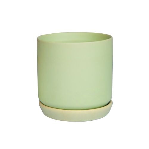 Cylinder Pot with Saucer 8cm detail view