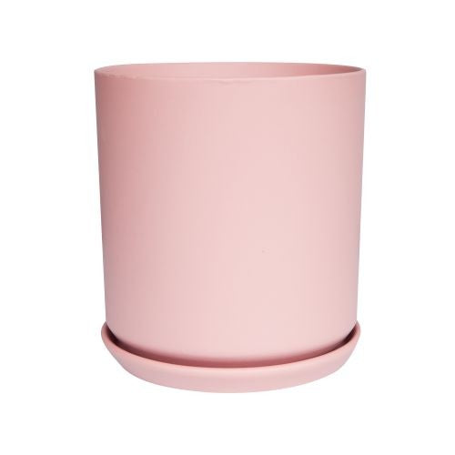 Cylinder Pot with Saucer 18cm detail view