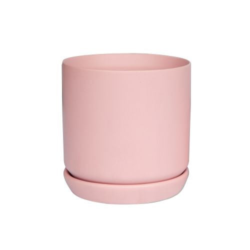 Cylinder Pot with Saucer 8cm detail view