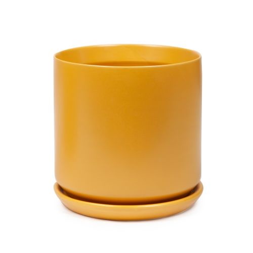 Cylinder Pot with Saucer 18cm additional angle or colour detail
