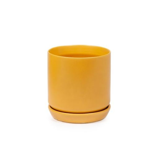 Cylinder Pot with Saucer 8cm detail view