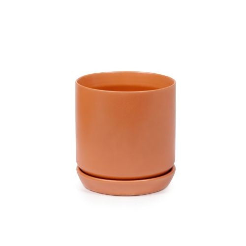 Cylinder Pot with Saucer 8cm detail view