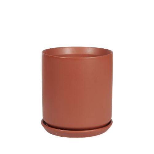 Cylinder Pot with Saucer 18cm detail view