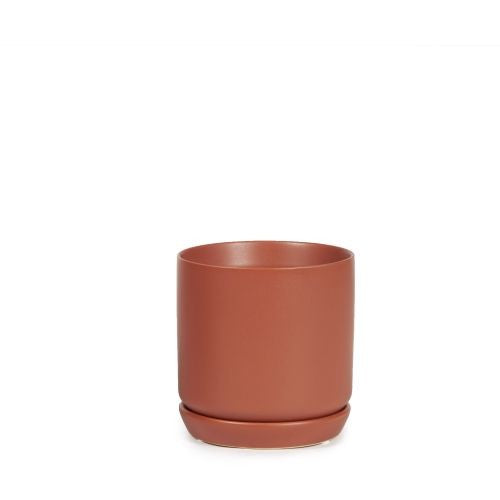 Cylinder Pot with Saucer 8cm detail view