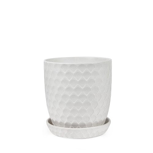 SHELL POT W/S WHITE