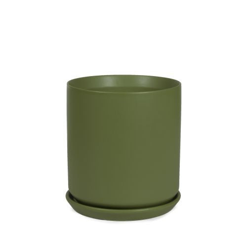 Cylinder Pot with Saucer 18cm detail view