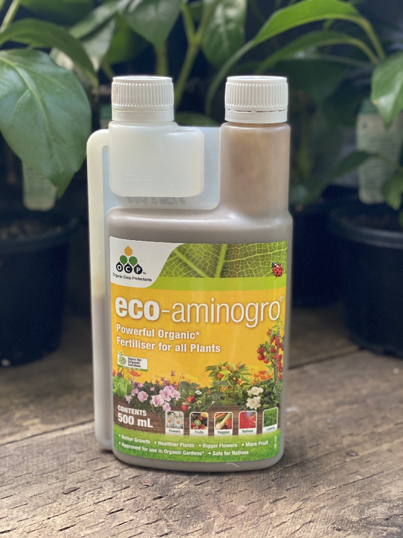 Eco-organic AminoGro 500ml front bottle label