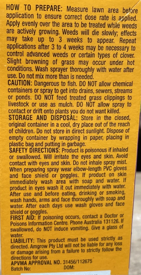 Bin-Die Bindii & Broadleaf Weed Killer in use or application context