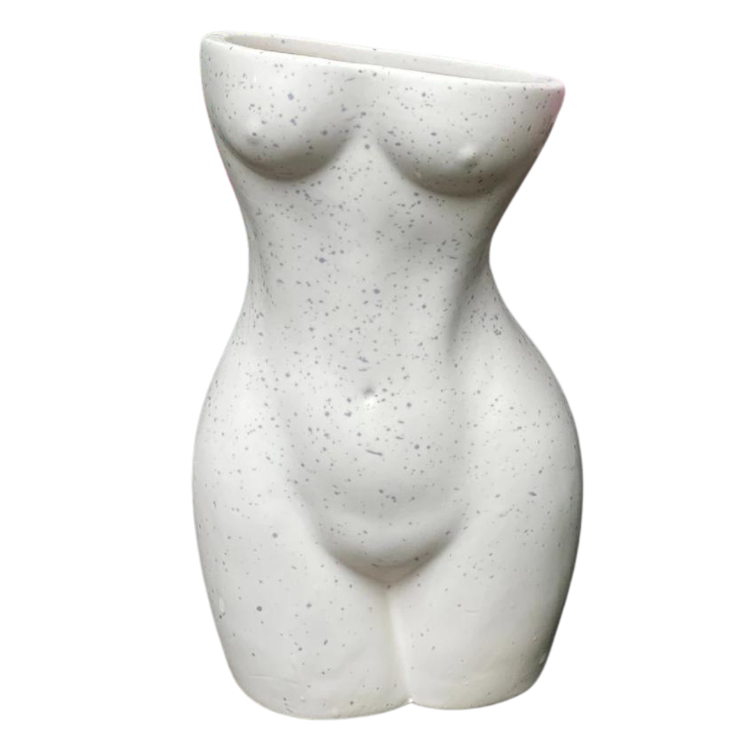 Body Vase -- Curvy decorative planter front view