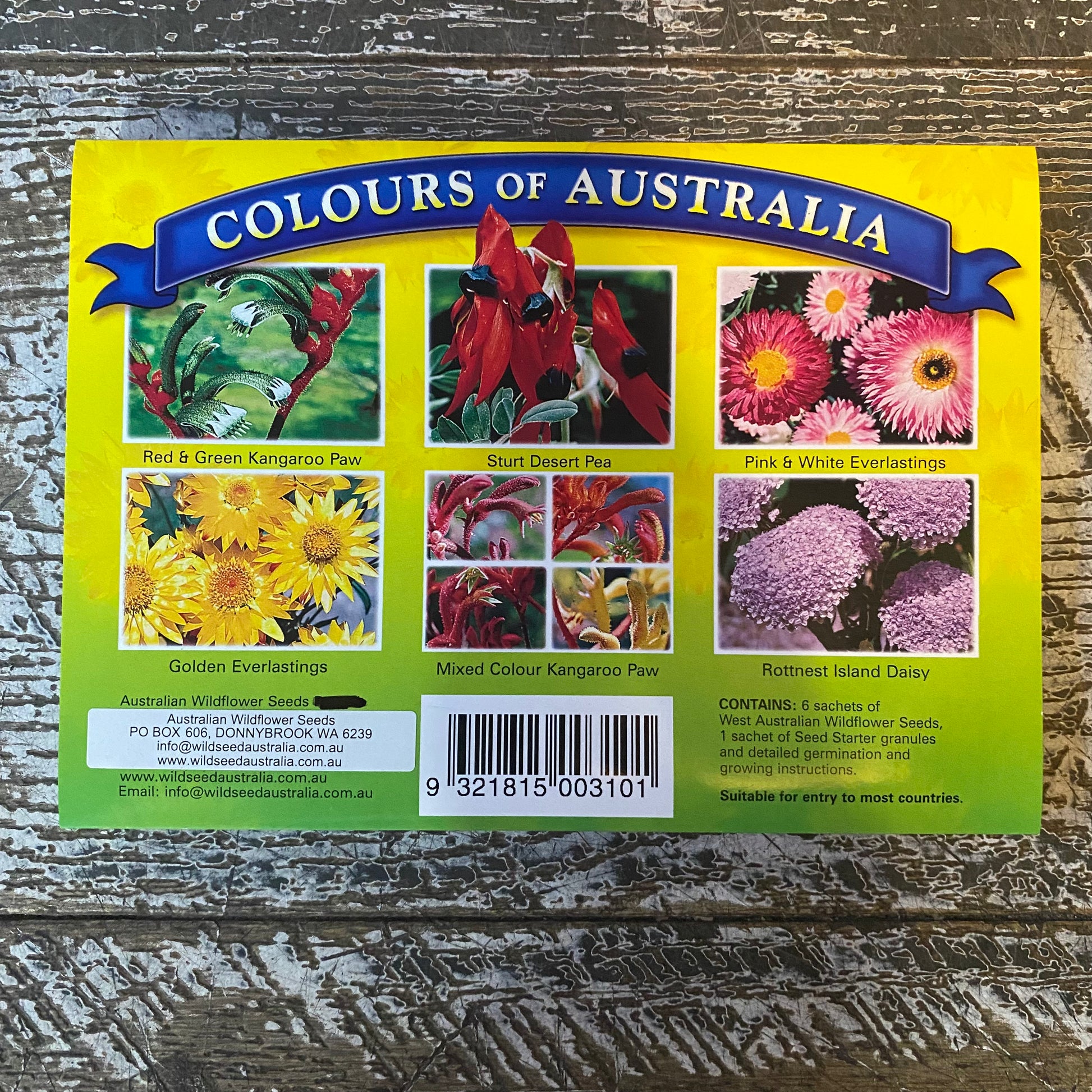 Wildflower Seeds 7 Pack folder open revealing seven individual seed sachets