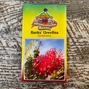 Australian Wildflower Banks Grevillea seed packet on white background