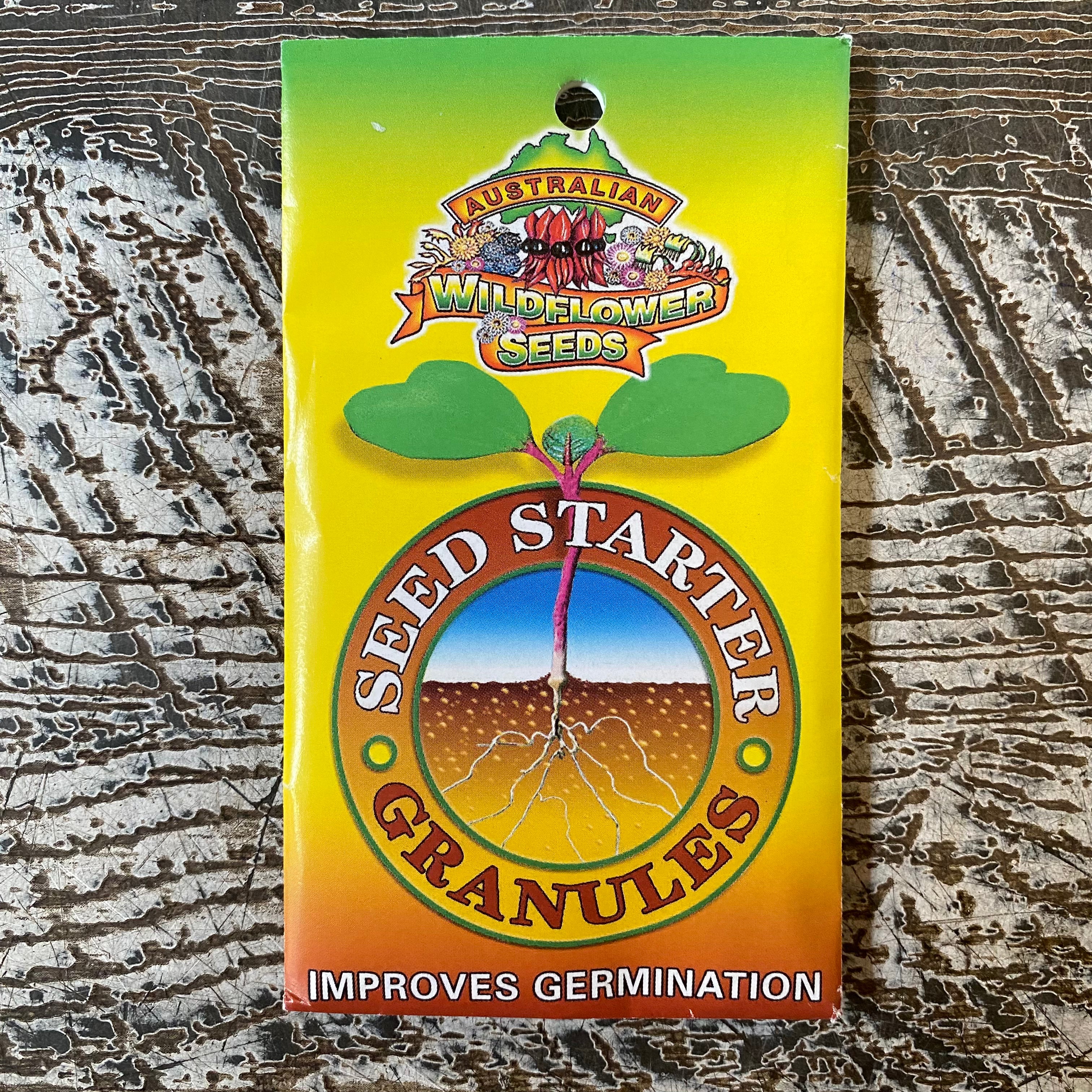 Wildflower Seed Starter Kit sachet front showing smoke granule germination product