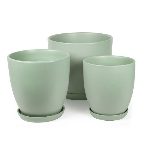TULIP POT WITH SAUCER 26CM
